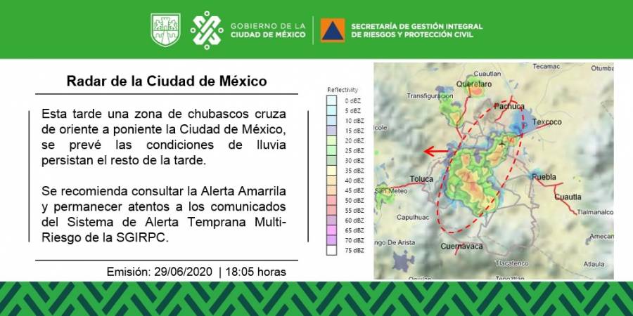 Llueve en gran parte de la CDMX