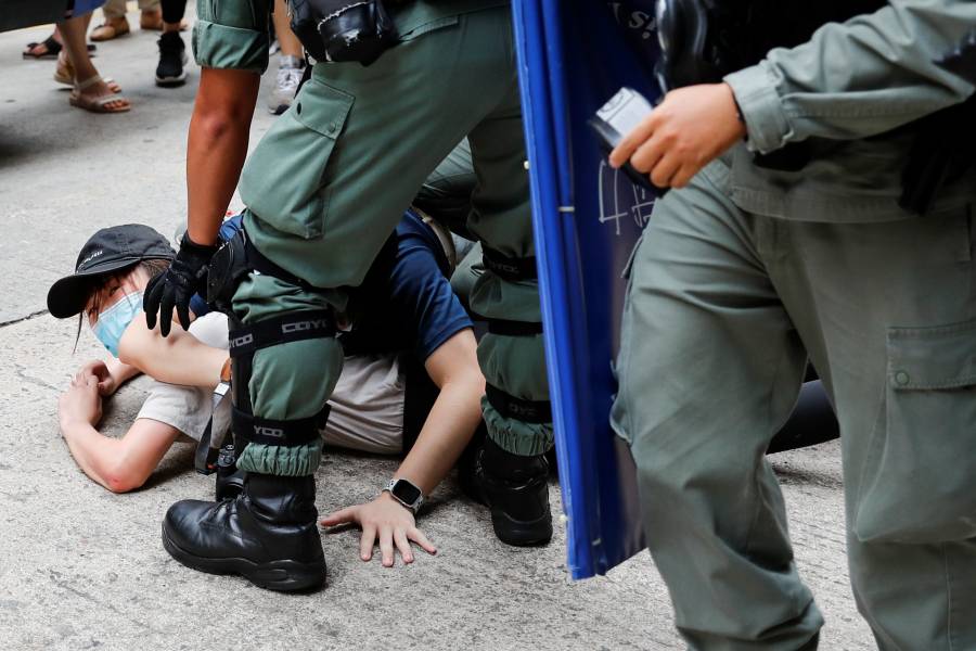 Arrestan a 180 hongkoneses por  protestar contra ley soberanista