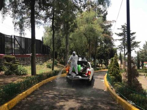 Medidas sanitarias en espacios deportivos y comerciales de Magdalena Contreras