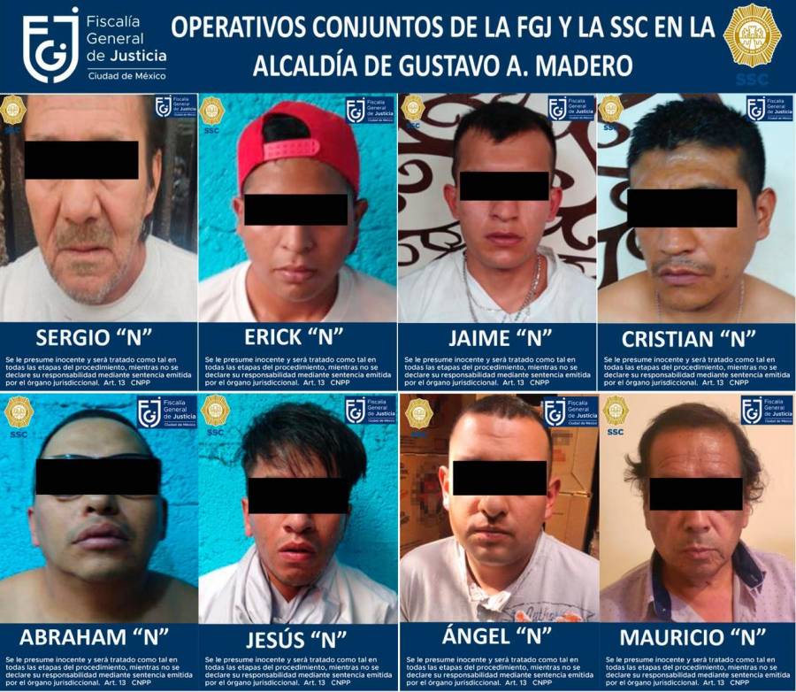 3 cateos en la CDMX por narcotráfico deja 8 detenidos
