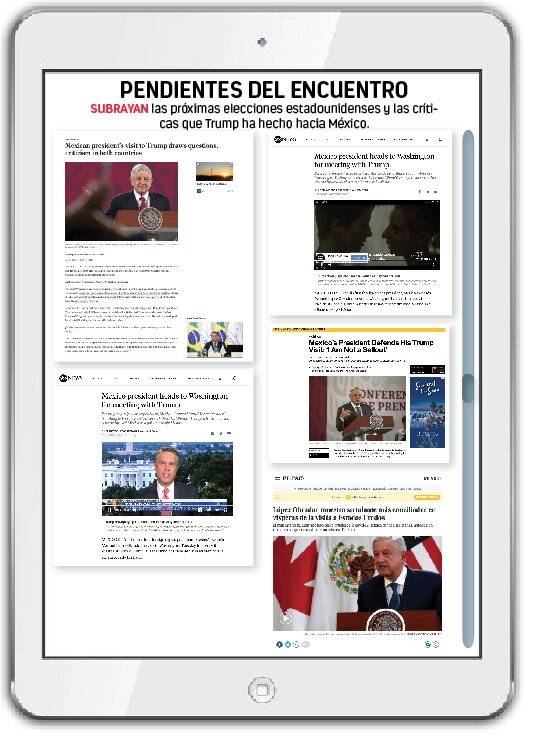 Medios del mundo siguen visita de AMLO a Trump