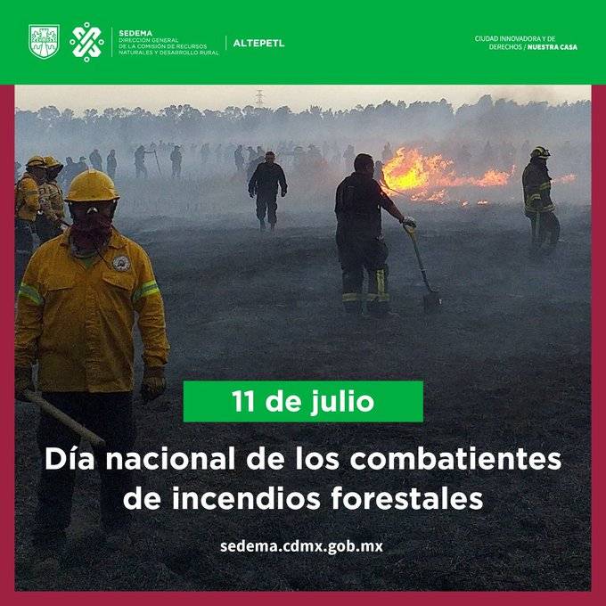 Reconoce Sheinbaum a los combatientes de incendios forestales en su día