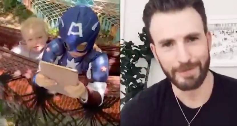 Chris Evans regala escudo del Capitán América, a niño que defendió a su hermanita de un perro