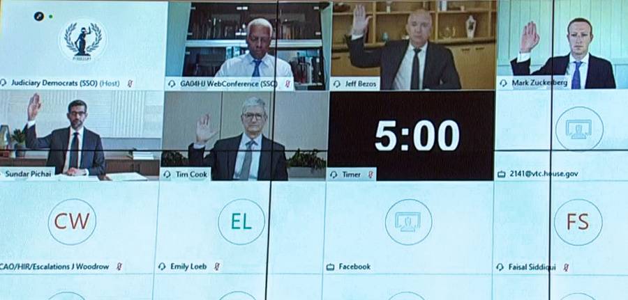 Legisladores de EU, cuestionan en audiencia poder de empresas tecnol&oacute;gicas