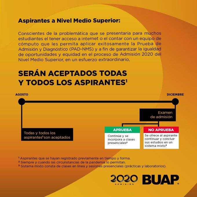 ¡Ya se quedaron todos los aspirantes a nivel medio superior de la BUAP!