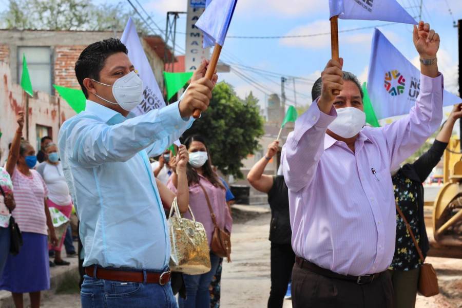 Ayuntamiento de Soledad inicia pavimentación de Av. México en Rancho Nuevo