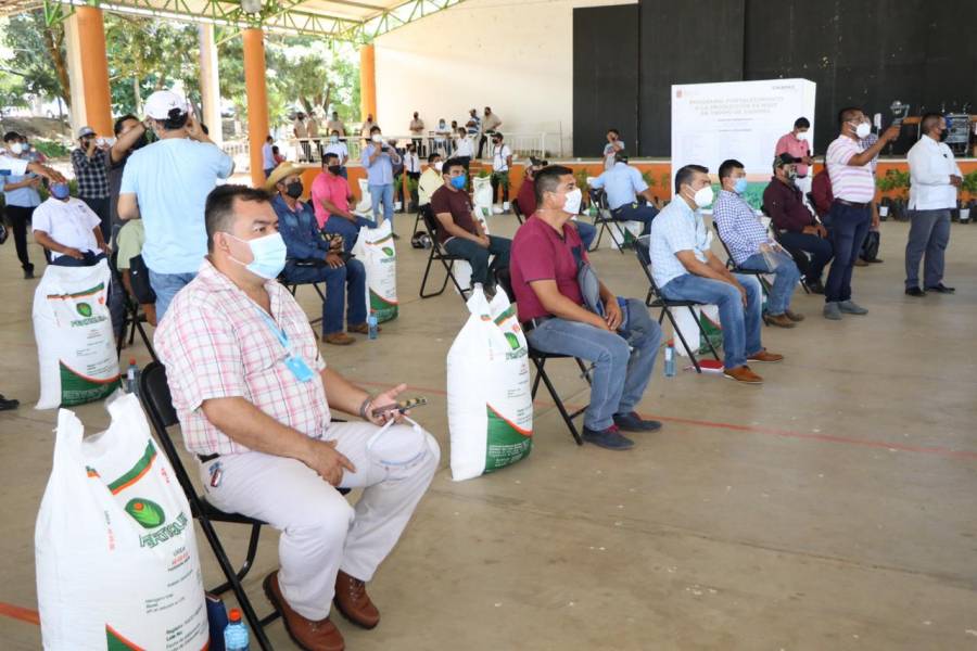 Rutilio Escandón entrega apoyos a ganaderos y agrícolas de Villa Corzo