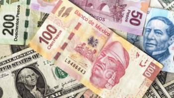 Peso cae tras cuatro sesiones de ganancias; cotiza en 22.02 por d&oacute;lar