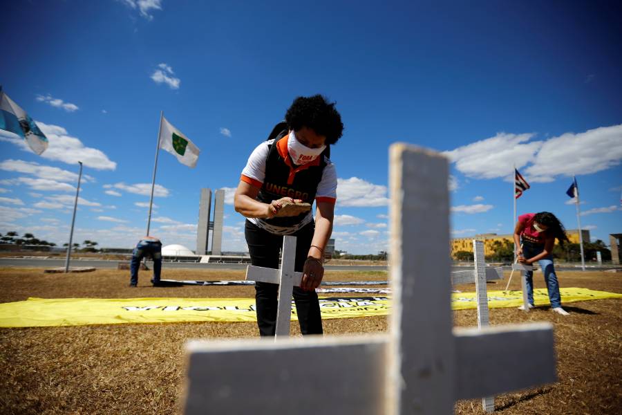 Brasil reporta más de mil 200 nuevas muertes por COVID-19