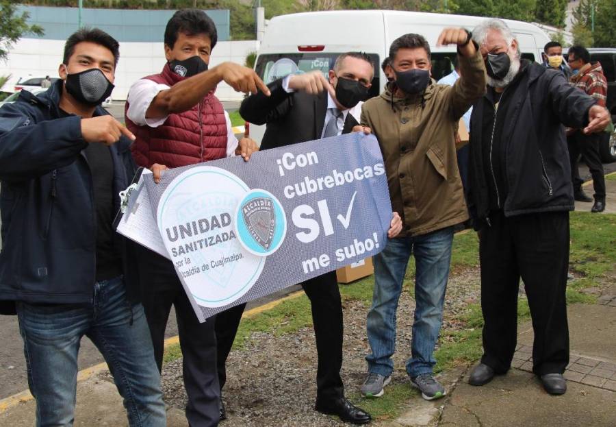 En Cuajimalpa establecen el uso de cubrebocas en transporte público