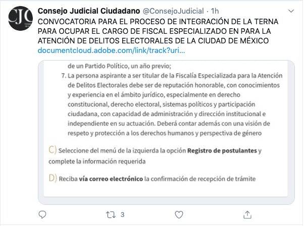 CDMX: Lanzan convocatoria para elegir fiscal electoral