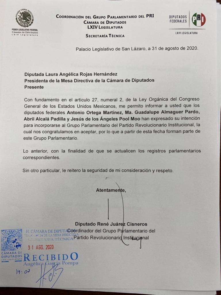 Ni con Los Chuchos, PRI se hizo de la Mesa Directiva