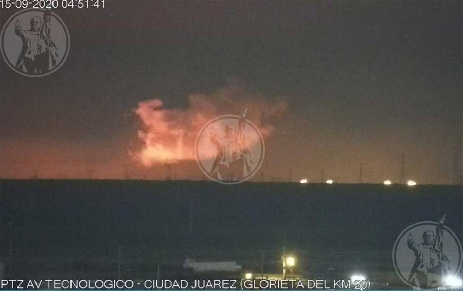 CERI de Ciudad Juarez capta explosión en planta de Pemex