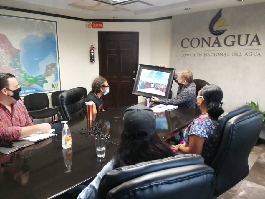 Rubén Albarrán acuerda con Conagua proyecto para solucionar el desabasto de agua en Punta Chueca