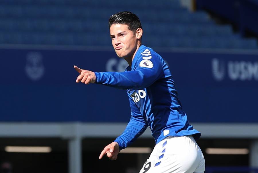 James Rodríguez brilla en la goleada del Everton