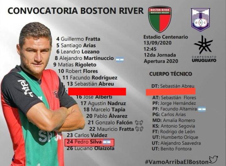 ‘Loco’ Abreu, entrenador y jugador de Boston River; marcó un gol