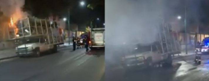 Un cami&oacute;n que transportaba cart&oacute;n, se incendi&oacute; frente a la Voca 5