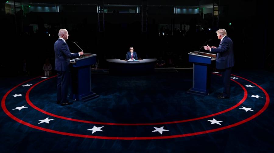 En el primer debate para la presidencia de EU Biden le dice “payaso” a Trump