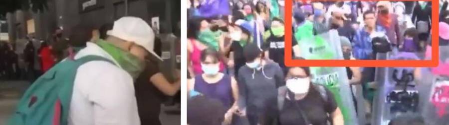 Sheinbaum y AMLO señalan que se desvirtúa el movimiento feminista; Hubo encapuchados
