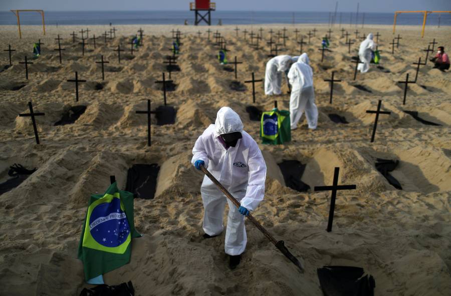 Brasil supera las mil muertes diarias por COVID-19, por primera vez en dos semanas