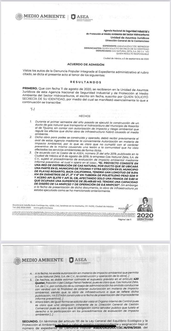 DENUNCIAN CONSTRUCCIÓN DE GAS SIN PERMISOS NECESARIOS