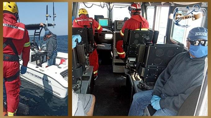 Marina rescata a tres personas varadas en costas de Ensenada, Baja California