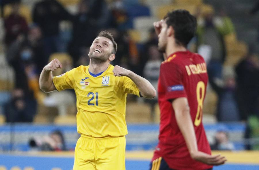 Ucrania le pega a España en la Nations League; Alemania y Suiza empatan