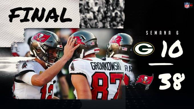 ¡Los arrollaron! Rodgers y sus Packers pierden ante Brady y Tampa Bay