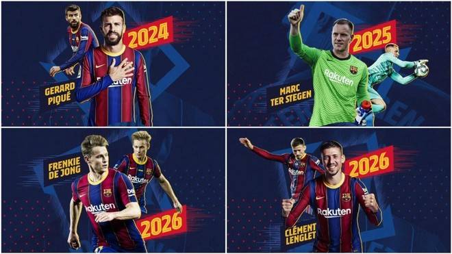 Barcelona anuncia múltiples renovaciones