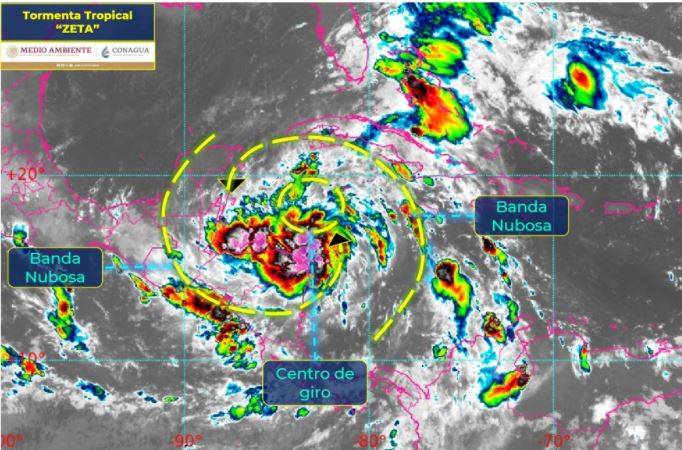 Se forma tormenta tropical “Zeta” en el Caribe