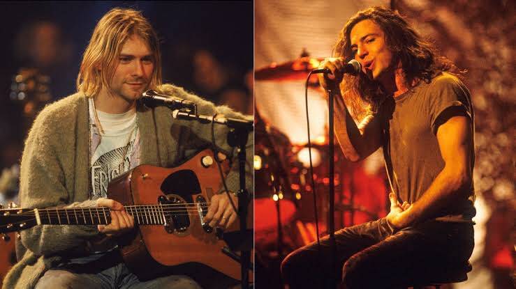 Eddie Vedder y Kurt Cobain 