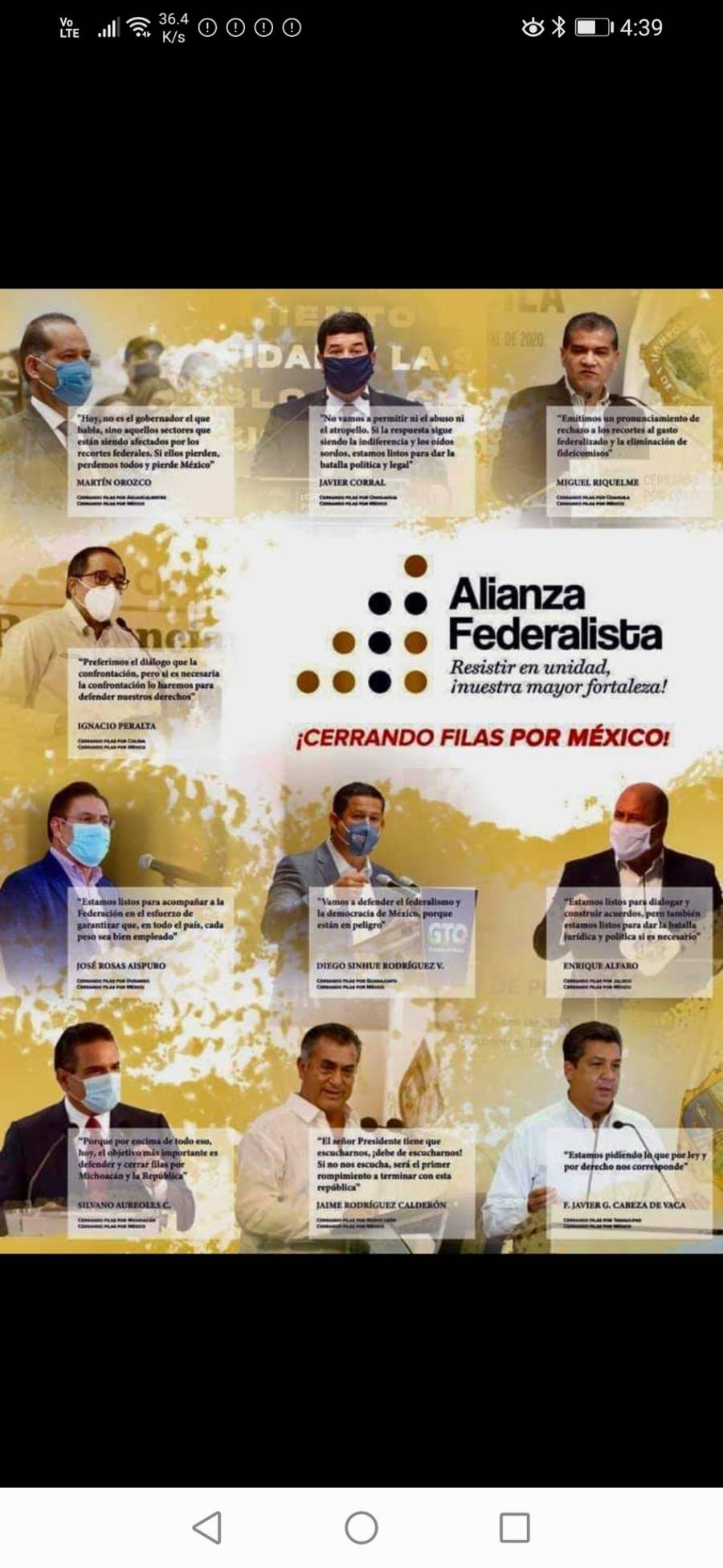 Gobernadores afirman que no buscan la fragmentación del país