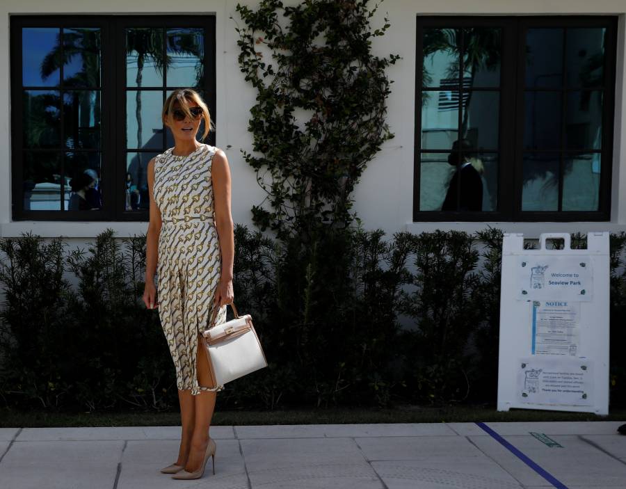 Melania Trump emite su voto en Florida