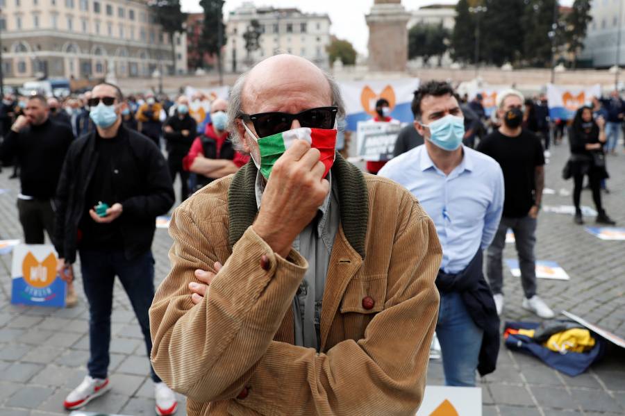 Italia reporta 353 muertes por COVID-19, cifra m&aacute;s alta desde mayo