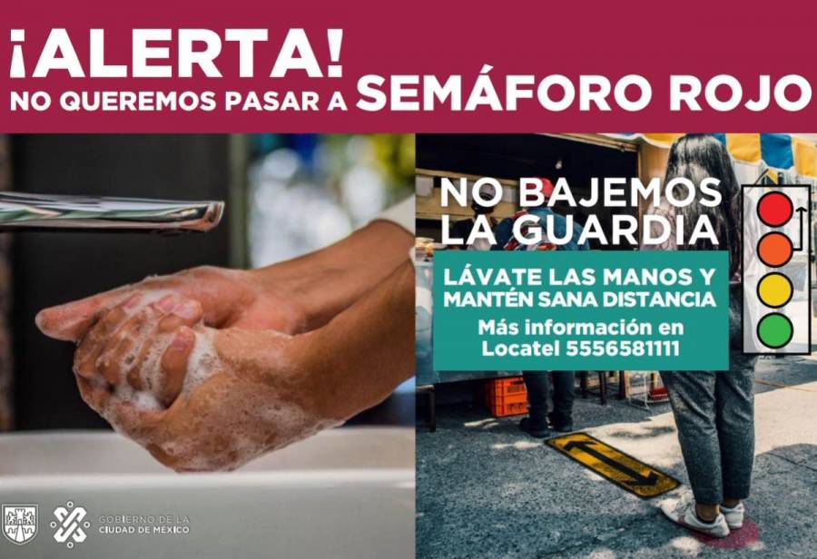 GobCDMX lanza campaña para evitar regreso del semáforo rojo por COVID-19