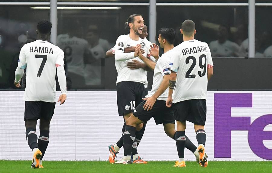 Europa League: Lille termina con el invicto del Milan en San Siro