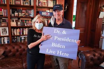 Jill Biden celebra triunfo de su esposo en elecciones de EEUU
