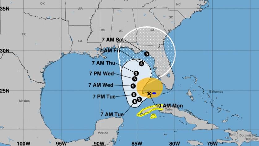 “Eta” se debilita en el Golfo de México; se dirige a Florida