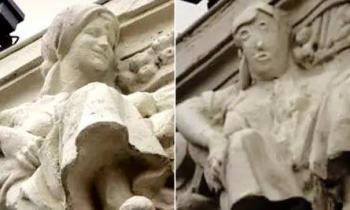 Critican restauraci&oacute;n de pastorcilla en edificio emblem&aacute;tico de Palencia