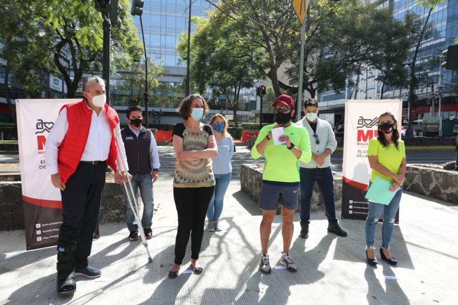 Alcaldía Miguel Hidalgo se preocupa por el paso peatonal y la seguridad de ciclistas