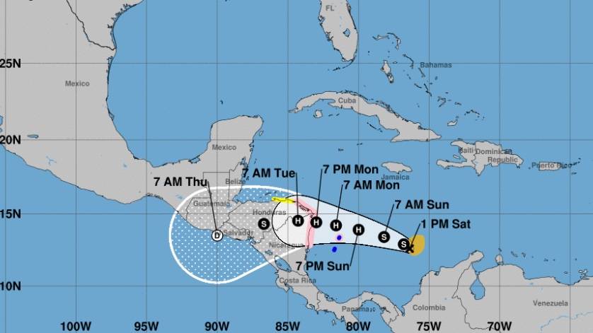 Iota se convierte en huracán y lanzan advertencia para Nicaragua y Honduras
