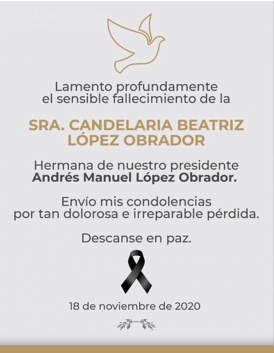 Pide Presidencia no gastar en esquelas, por austeridad