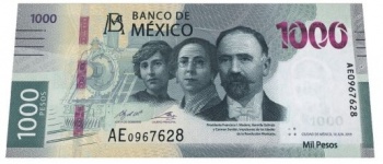 Nueve billete de mil en circulación