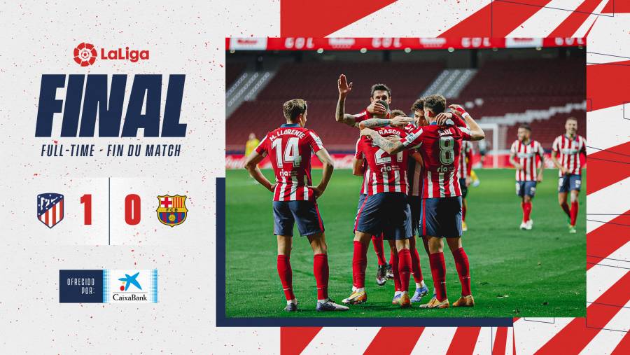 Atlético de Madrid logra vencer al Barcelona, hace 10 años no pasaba