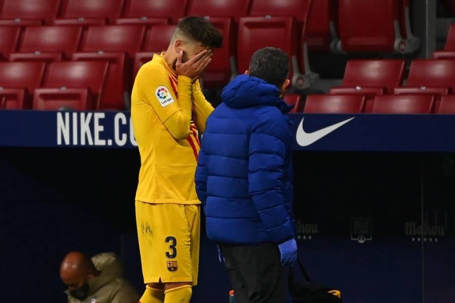 Gerard Piqué sufre lesión en la rodilla ante el Atletico Madrid