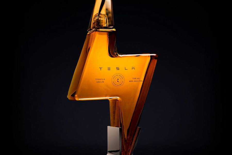 Teslaquila Ebay LIMITED EDITION TESLA TEQUILA Teslaquila Bottle and