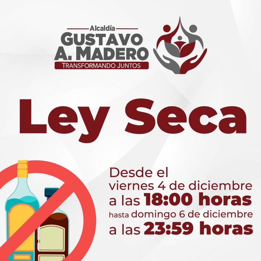 Habrá ley seca en la Alcaldía Gustavo A. Madero