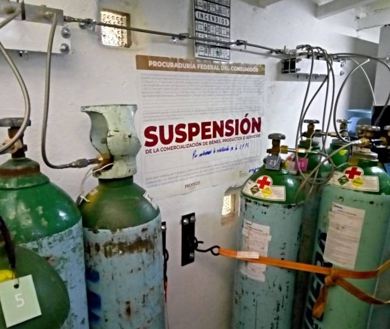 Profeco suspende seis establecimientos de venta de oxígeno por precios irregulares