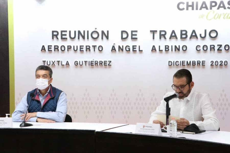 Aeropuerto “Ángel Albino Corzo” ofrece mayor desarrollo económico, asegura gobernador Rutilio Escandón