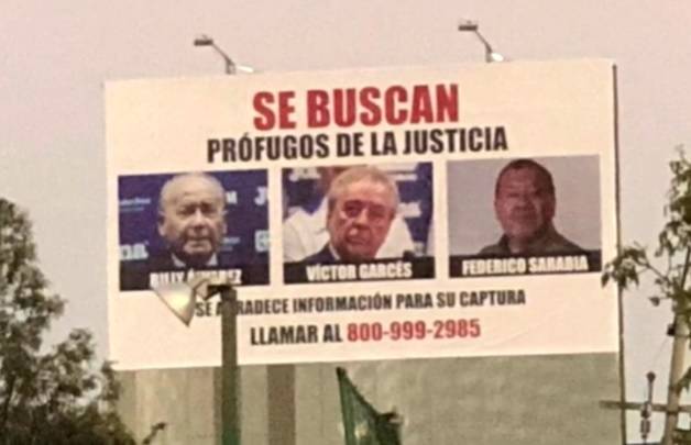 Exhiben foto de Billy Álvarez en avenida de la CDMX como prófugo de la justicia
